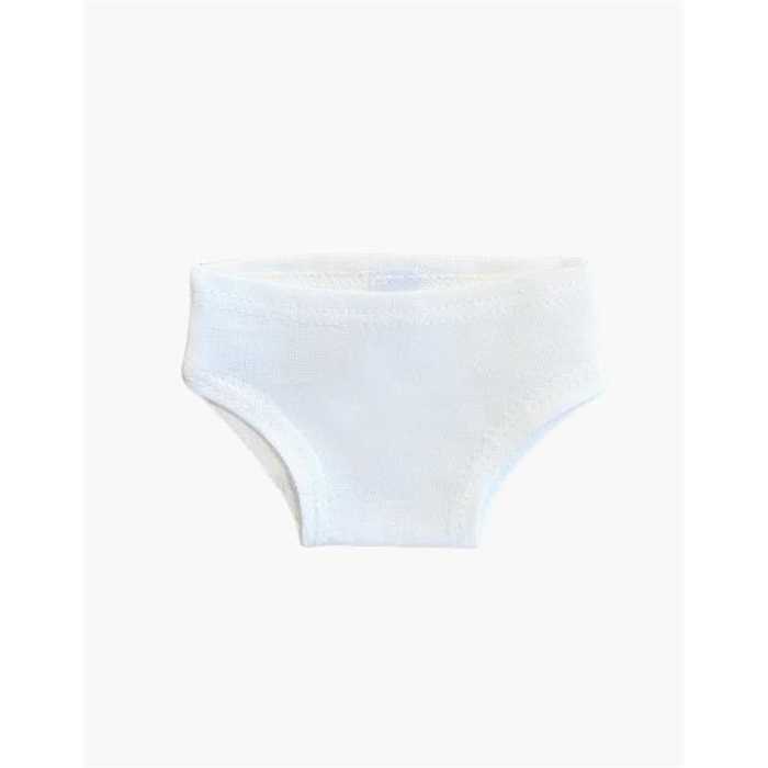 Culotte blanche en coton pour poupee