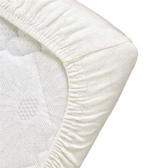 graines de vie | drap-housse blanc en coton biologique - 60x120cm à