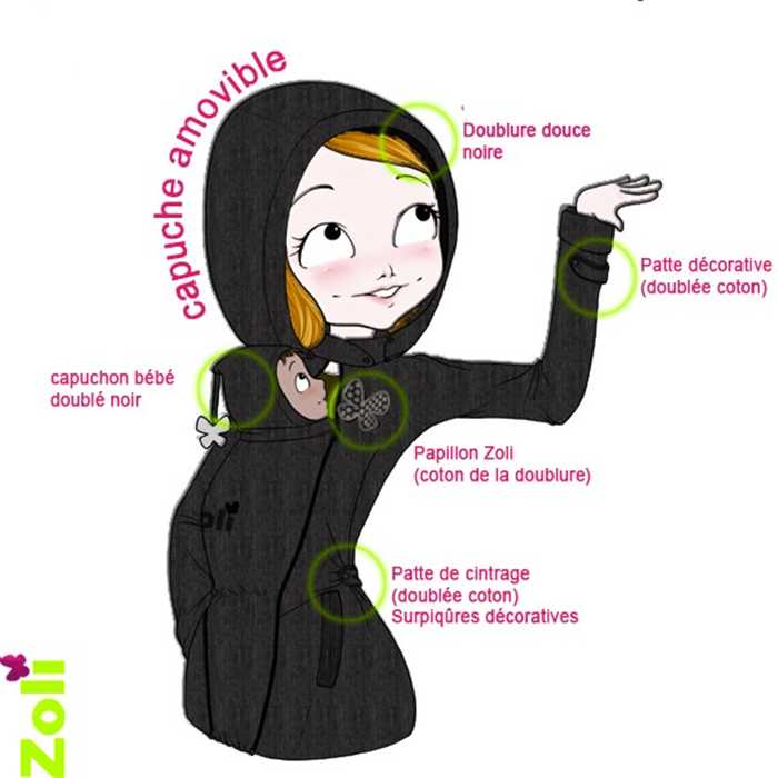 Graines De Vie Veste De Portage Rainsnow Black Taille Xl Graines De Vie Veste De Portage Rainsnow Black Taille Xl